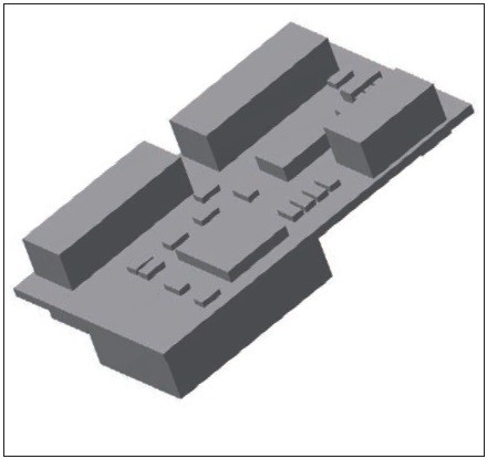 Obr. 7 3D model návrhu osazení desky plošného spoje